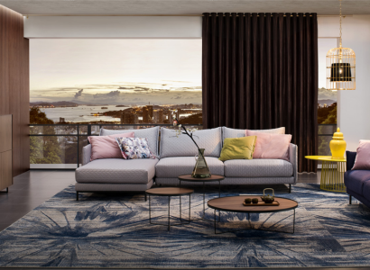 Modern Sofa Corner suite L-shape Upholstery Seat Corner Couch Suite Textile